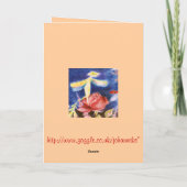 Rote Rose elve Karte (Rückseite)