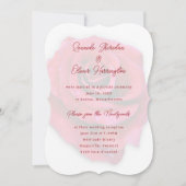Rote Rose Empfang nur Einladung Hochzeit (Vorderseite)