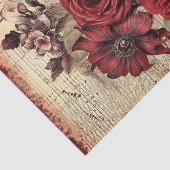 Rote Rose Ephemera Seidenpapier (Ausschnitt)