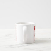 Rote Rose Espressotasse (Rückseite)