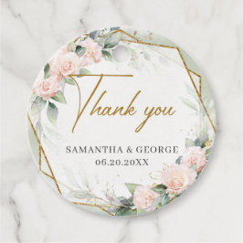 Rote Rose Eukalyptus Goldrahmen Hochzeit Geschenkanhänger