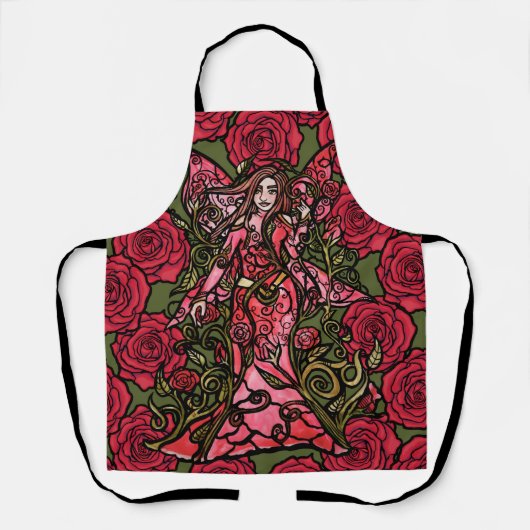 Rote Rose Fairy Schürze (Vorderseite)