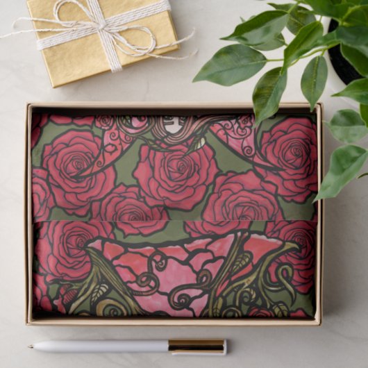 Rote Rose Fairy Seidenpapier (Geschenk)