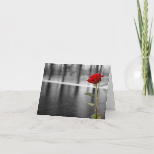 Rote Rose Feiertagskarte (Vorderseite)