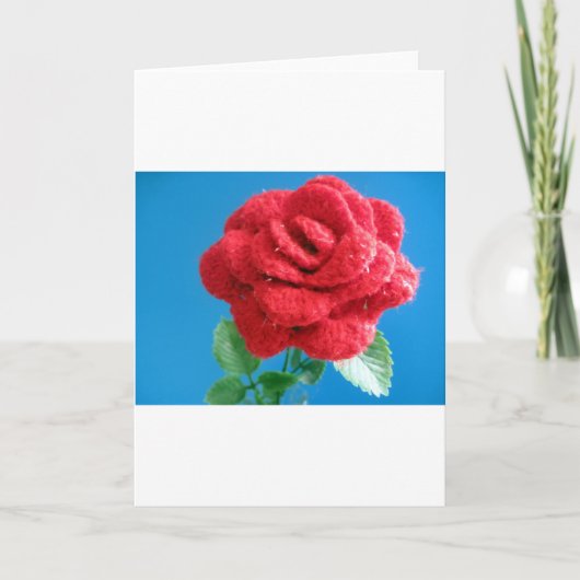 Rote Rose Feiertagskarte (Vorderseite)