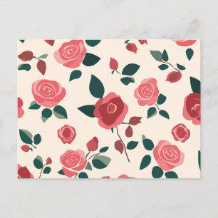 Rote Rose Feiertagspostkarte