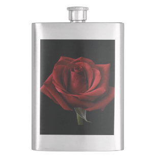 Rote Rose Flachmann