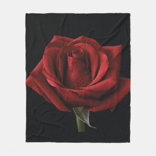 Rote Rose Fleecedecke