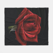 Rote Rose Fleecedecke (Vorderseite (Horizontal))
