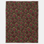 rote Rose Fleecedecke (Vorderseite)