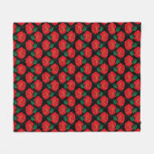 Rote Rose Fleecedecke (Vorderseite (Horizontal))