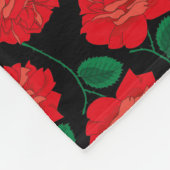 Rote Rose Fleecedecke (Ecke)