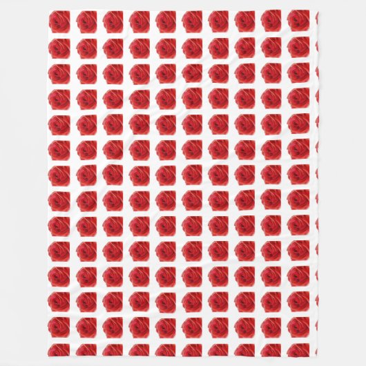 Rote Rose Fleecedecke (Vorderseite)