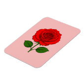 Rote Rose Flexmagnet Magnet (Linke Seite)