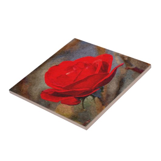 Rote Rose Fliese (Seite)