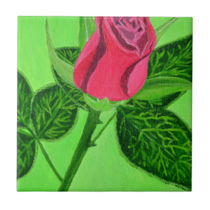 Rote Rose Fliese