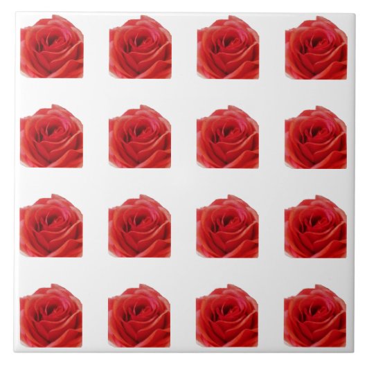 Rote Rose Fliese (Vorderseite)
