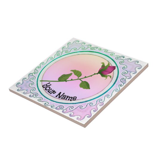 Rote Rose Fliese (Seite)