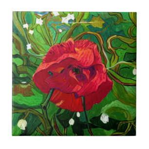 ROTE ROSE  FLIESE