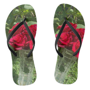 Rote Rose-Flip-Flops Badesandalen