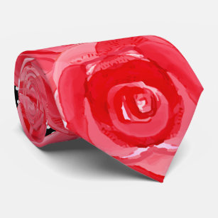 Rote Rose Floral Derby Krawatte