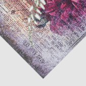 Rote Rose Floral Ephemera Decoupage Portrait Seidenpapier (Ausschnitt)