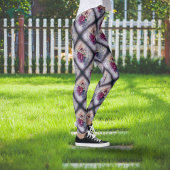 rote Rose Floral Ephemera Leggings