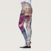 Rote Rose Floral Ephemera Leggings (Links)