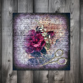 Rote Rose Floral Ephemera Puzzle