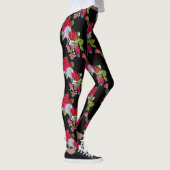 Rote Rose floral Leggings (Rechts)