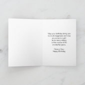 Rote Rose Floral Personalisiert 65. Geburtstag Karte (Innenseite)