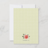 Rote Rose Floral RSVP Karte (Rückseite)
