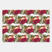 Rote Rose Floral Swagger Design. Geschenkpapier Set (Vorderseite)