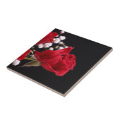 Rote Rose Floral Tile Fliese (Seite)