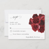 Rote Rose Floral UAWG RSVP Karte (Vorderseite)