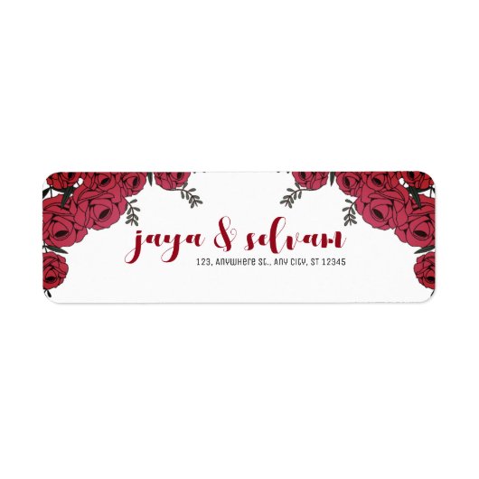 Rote Rose Floral Wedding Theme (Vorne)
