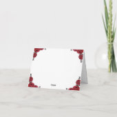 Rote Rose Floral Wedding Theme Dankeskarte (Rückseite)