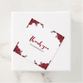 Rote Rose Floral Wedding Theme Geschenkanhänger (Beispiel)