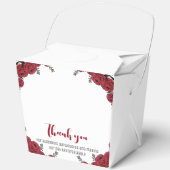 Rote Rose Floral Wedding Theme Geschenkschachtel (Vorderseite)