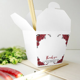 Rote Rose Floral Wedding Theme Geschenkschachtel