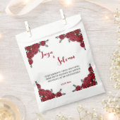 Rote Rose Floral Wedding Theme Geschenktütchen (Ausgeschnitten)