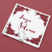 Rote Rose Floral Wedding Theme Serviette