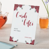 Rote Rose Floral Wedding Theme Sockelschild (In Situ)