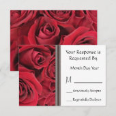 Rote Rose florale RSVP-Karte RSVP Karte (Vorne/Hinten)