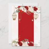 Rote Rose Florenz Elegantes Brautparty Einladung (Rückseite)