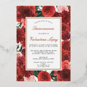 Rote Rose Florenz Folieneinladung (Vorderseite)