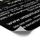 Rote Rose, Florist, Floristenwerbung Poster (Ecke)