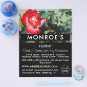 Rote Rose, Florist, Floristrische Werbung Flyer (Einzeln)