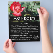 Rote Rose, Florist, Floristrische Werbung Flyer (Hand)