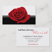 Rote Rose - Floristengeschäftskarten Visitenkarte (Vorne/Hinten)